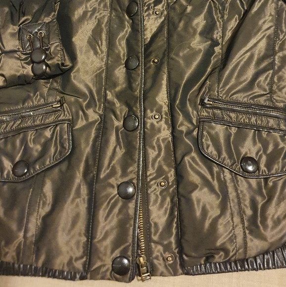 Danier Thinsulate Bomber with Removable Rabbit Fur Collar 2XS Brown - Picture 9 of 16